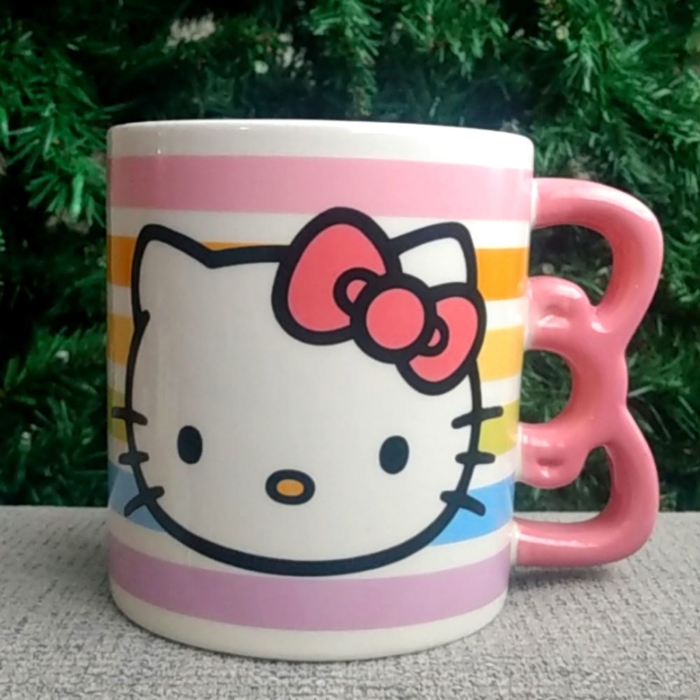 Hello Kitty Striped 20oz Ceramic Double-sided Mug